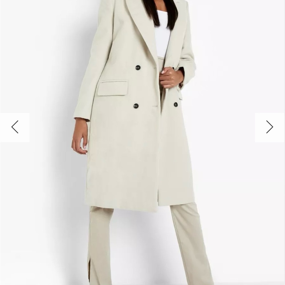 Boohoo Soft Wool Like Trench Coat